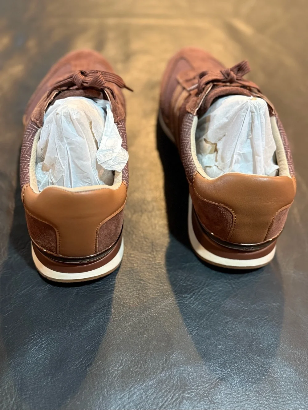 Naturalizer Brown Suede & Tan Accent Women's Sneakers low profile